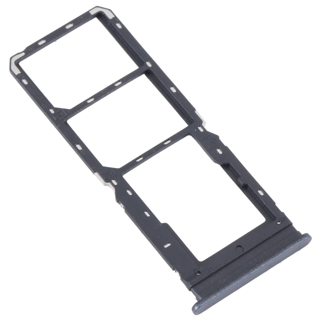 For vivo Y16 SIM Card Tray + SIM Card Tray + Micro SD Card Tray (Black)