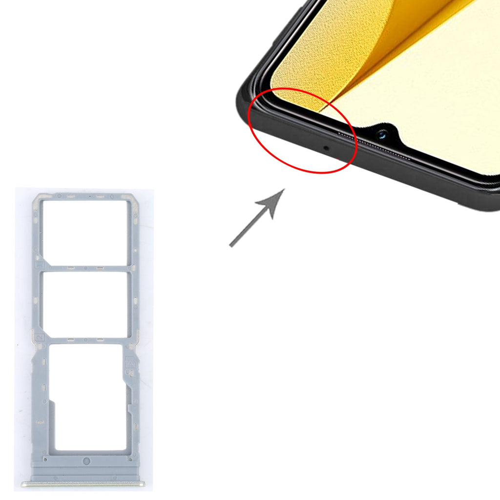 For vivo Y16 SIM Card Tray + SIM Card Tray + Micro SD Card Tray (Yellow)