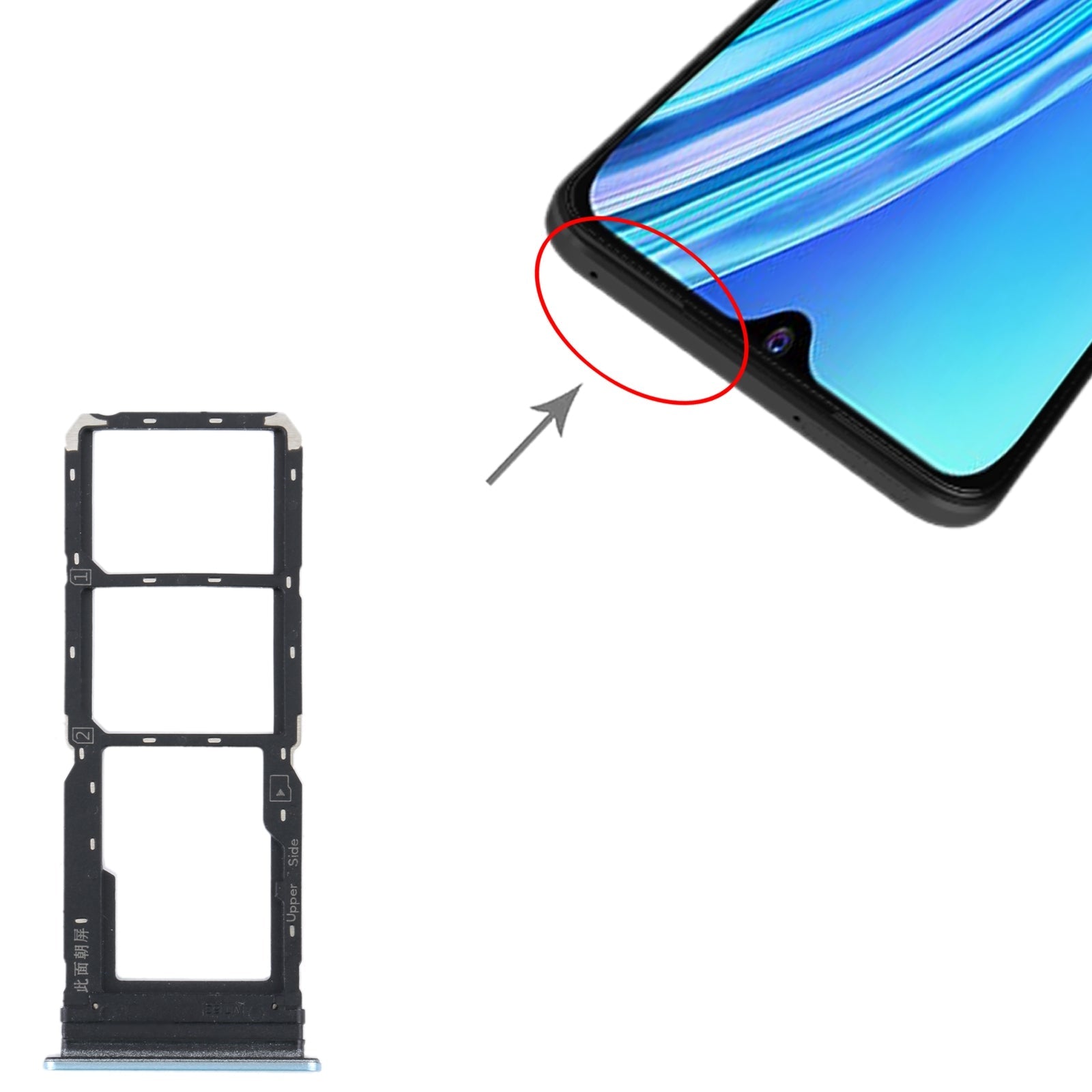 For vivo Y21 2021 / Y21S / Y21T / Y21T India SIM Card Tray + SIM Card Tray + Micro SD Card Tray (White)