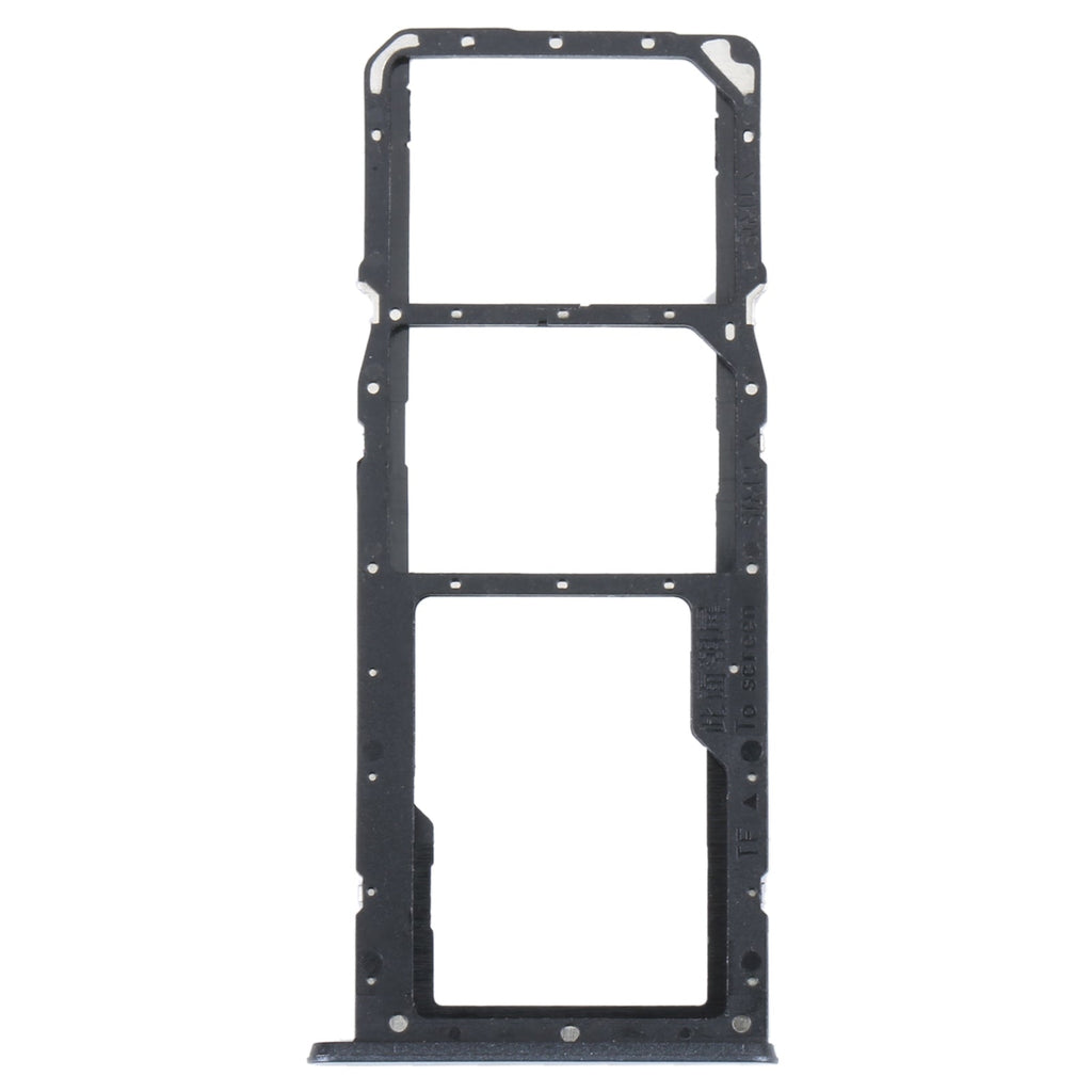 For Realme C35 SIM Card Tray + SIM Card Tray + Micro SD Card Tray (Black)