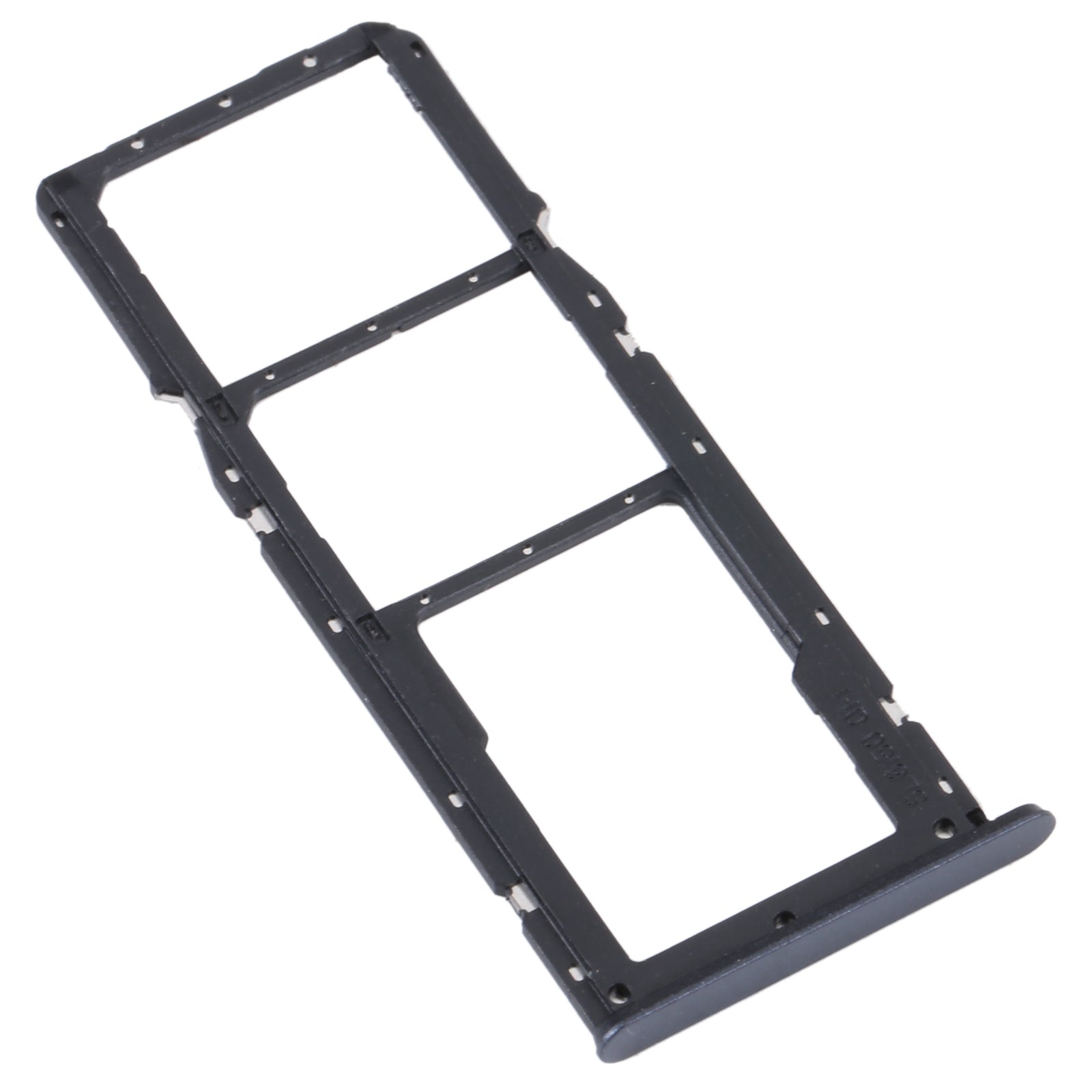 For Realme C35 SIM Card Tray + SIM Card Tray + Micro SD Card Tray (Black)