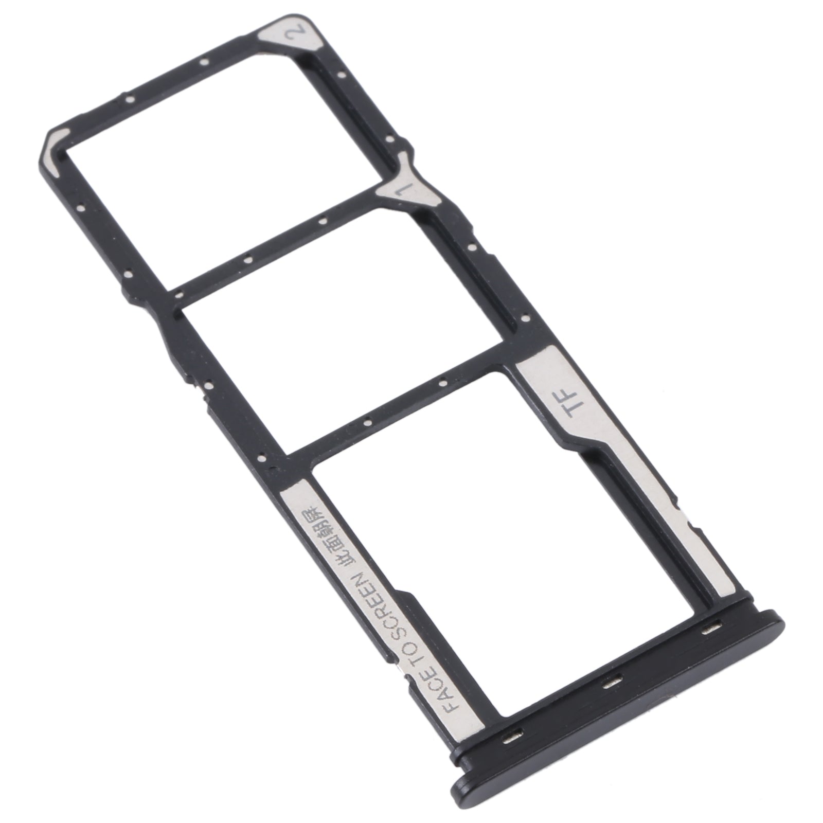 For Xiaomi Redmi A1 2022 / Redmi A1+ SIM Card Tray + SIM Card Tray + Micro SD Card Tray (Black)