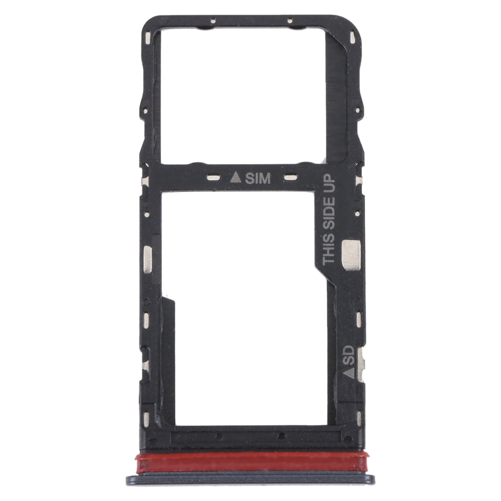 For TCL 30 V 5G Original SIM Card Tray + Micro SD Card Tray(Black)