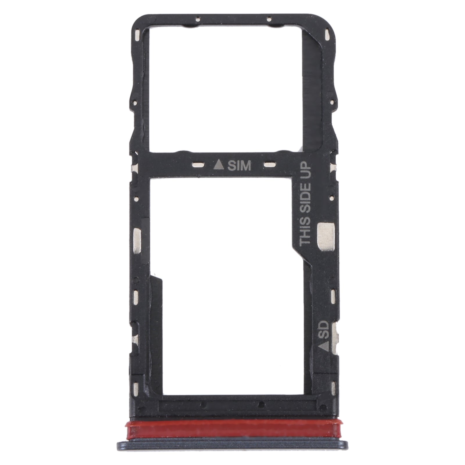 For TCL 30 V 5G Original SIM Card Tray + Micro SD Card Tray(Black)