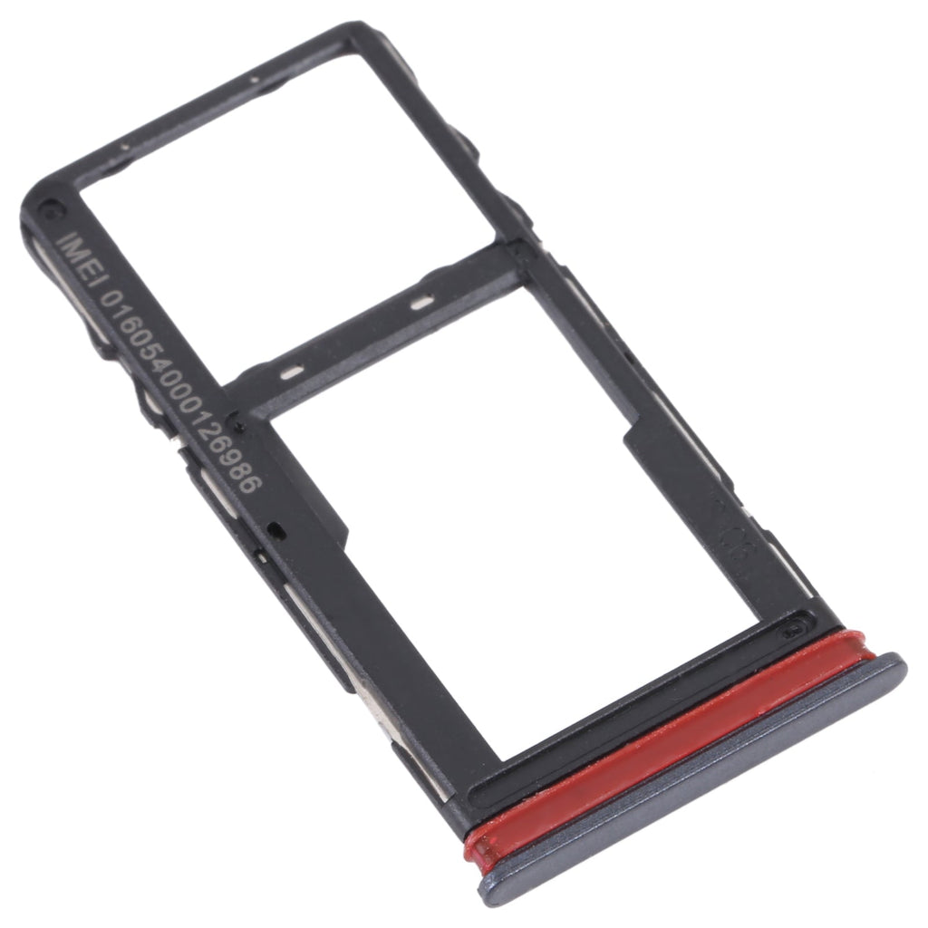 For TCL 30 V 5G Original SIM Card Tray + Micro SD Card Tray(Black)