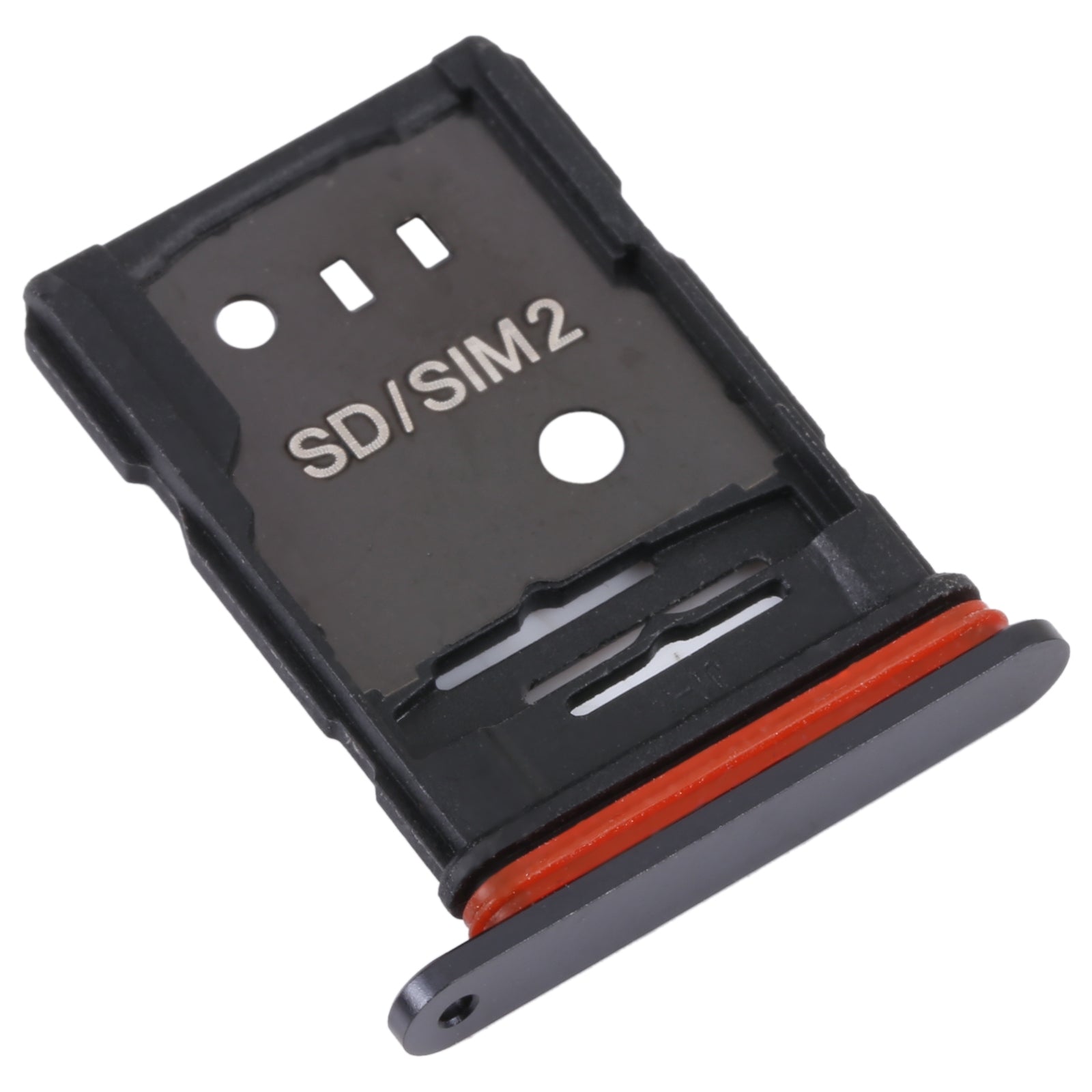 For TCL 10 Pro Original SIM Card Tray + SIM / Micro SD Card Tray(Black)