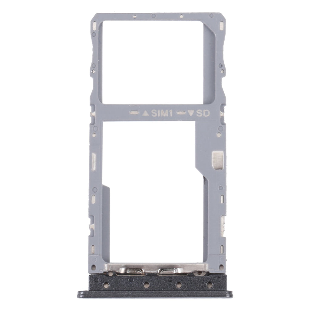 For TCL 20 XE Original SIM Card Tray + Micro SD Card Tray(Black)