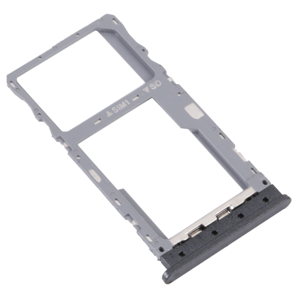 For T-Mobile REVVL 4 4G Original SIM Card Tray + Micro SD Card Tray(Black)