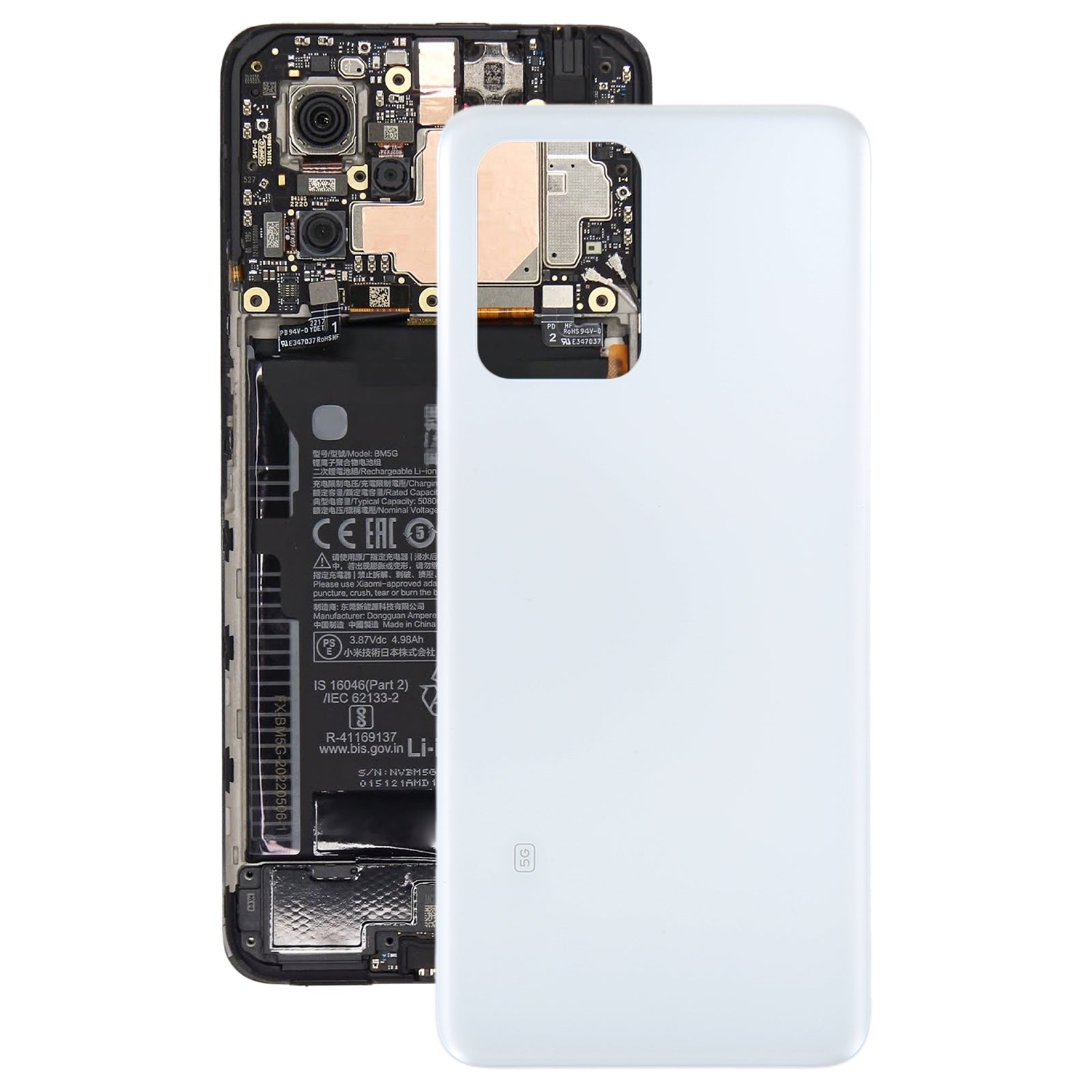 For Xiaomi Redmi Note 11T Pro / Note 11T Pro+ / Poco X4 GT Original Battery Back Cover(White)