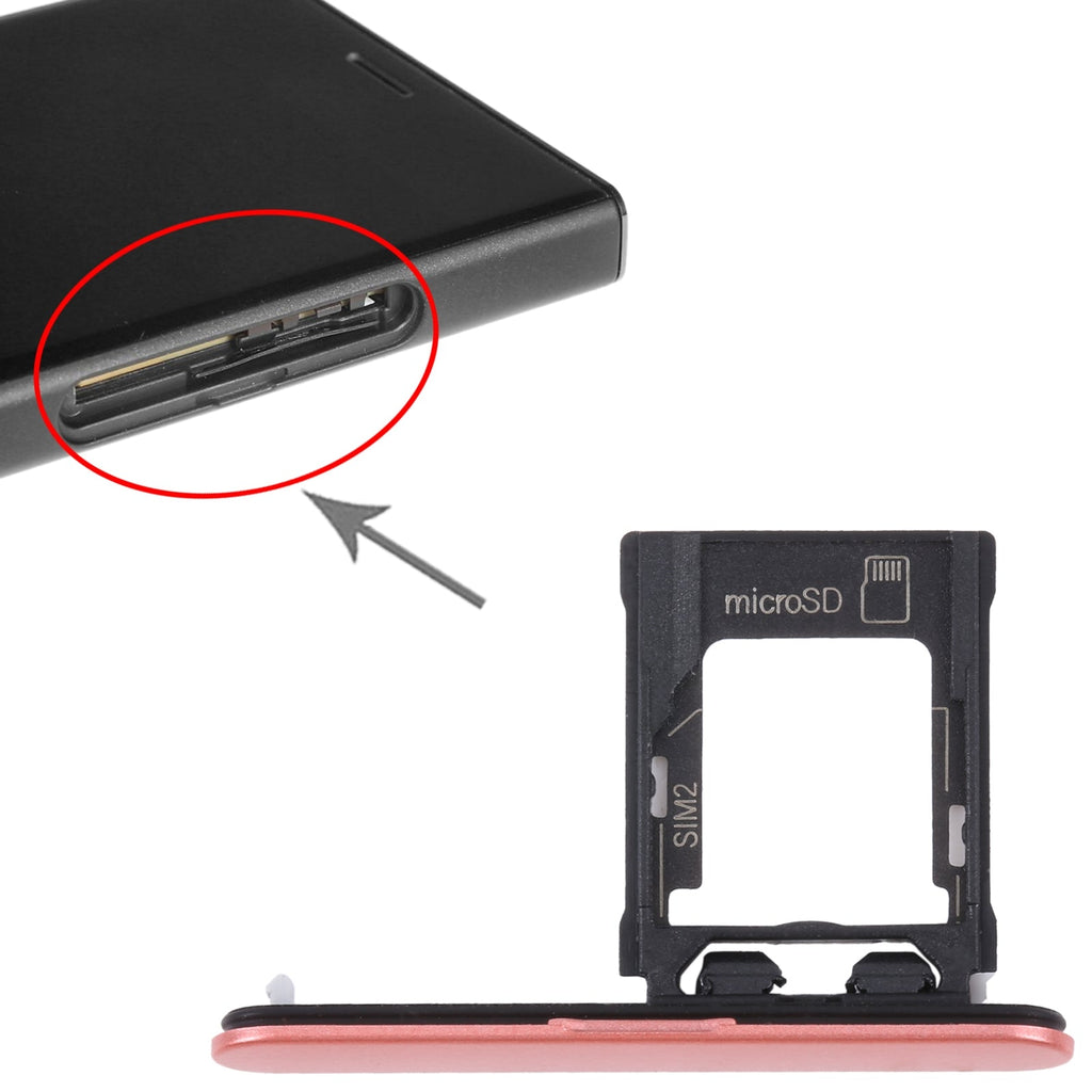 For Sony Xperia XZ1 Compact Original SIM Card Tray + Micro SD Card Tray (Orange)