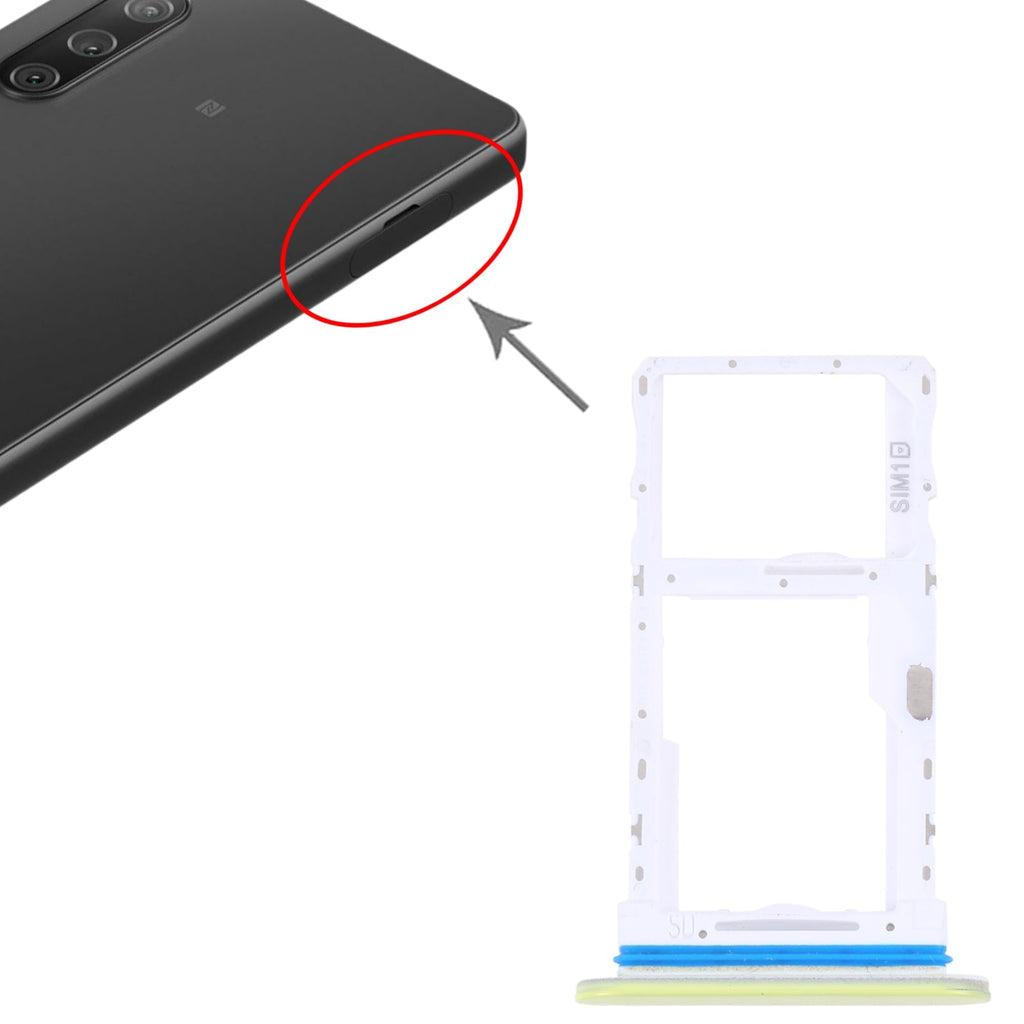 For Sony Xperia 10 IV Original SIM Card Tray + SIM / Micro SD Card Tray (Yellow)