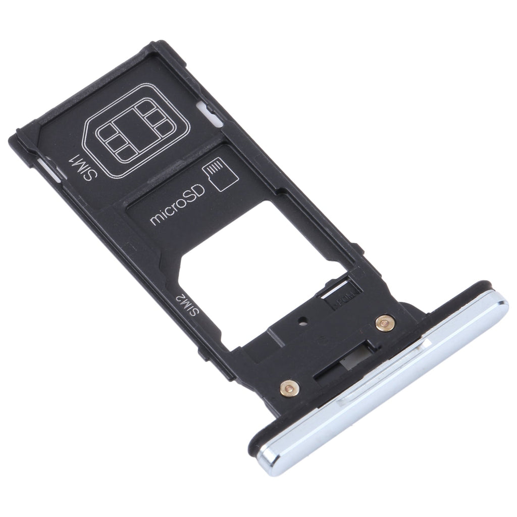 For Sony Xperia XZ2 Premium Original SIM Card Tray + SIM / Micro SD Card Tray (Silver)