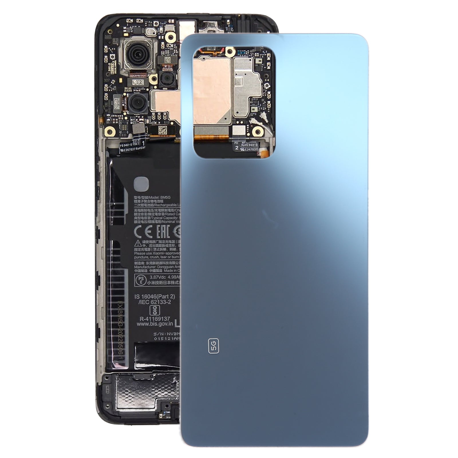 For Xiaomi Redmi Note 12 Pro Glass Battery Back Cover(Blue)