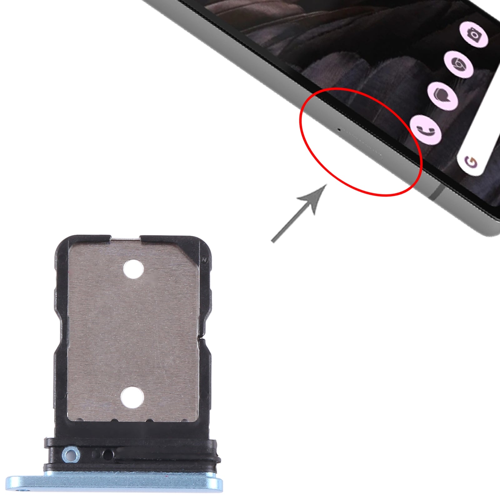 For Google Pixel 7A Original SIM Card Tray with SIM Pin (Blue)