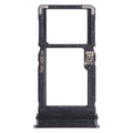 For Motorola One 5G Ace SIM Card Tray + Micro SD Card Tray (Black)