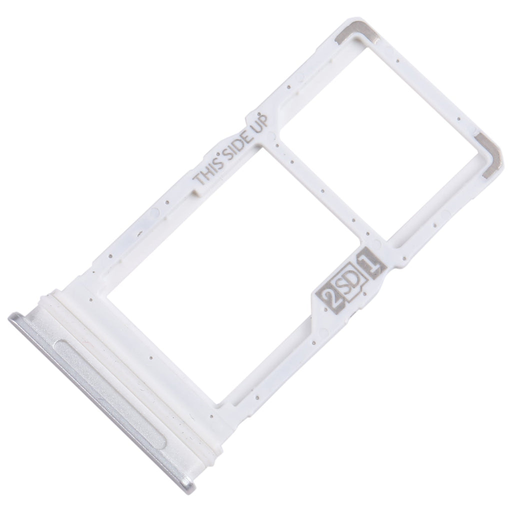 For Motorola One 5G Ace SIM Card Tray + Micro SD Card Tray (Silver)