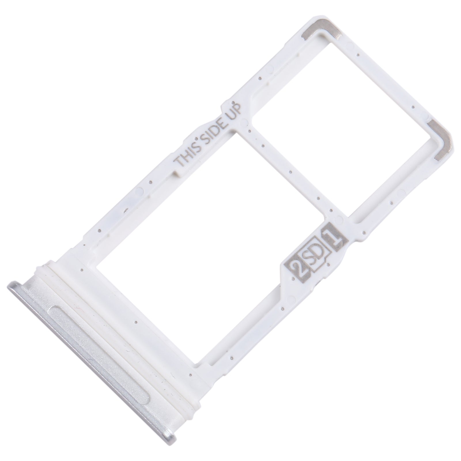 For Motorola One 5G Ace SIM Card Tray + Micro SD Card Tray (Silver)