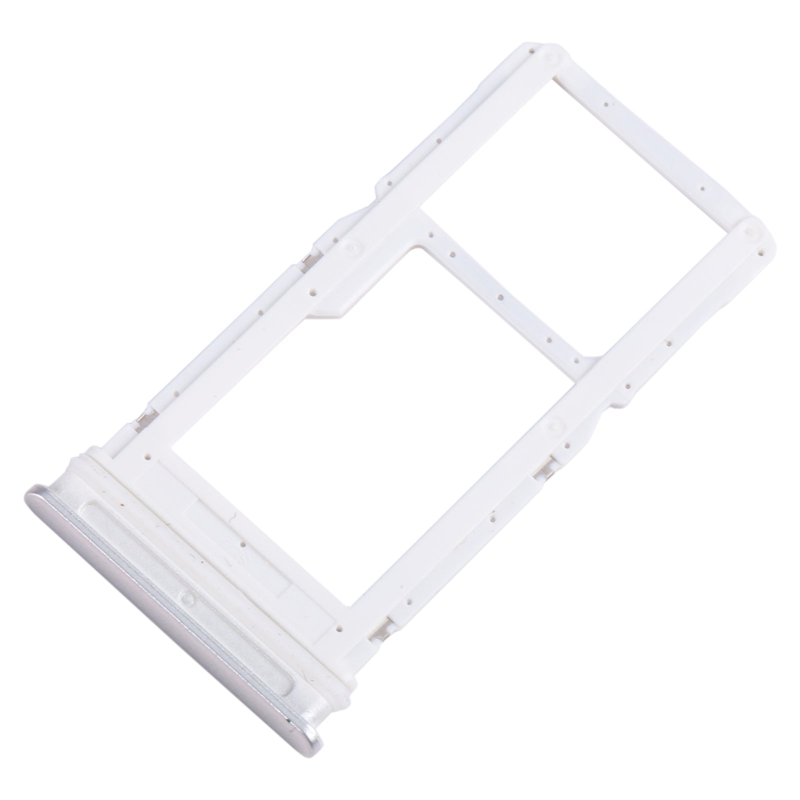 For Motorola One 5G Ace SIM Card Tray + Micro SD Card Tray (Silver)