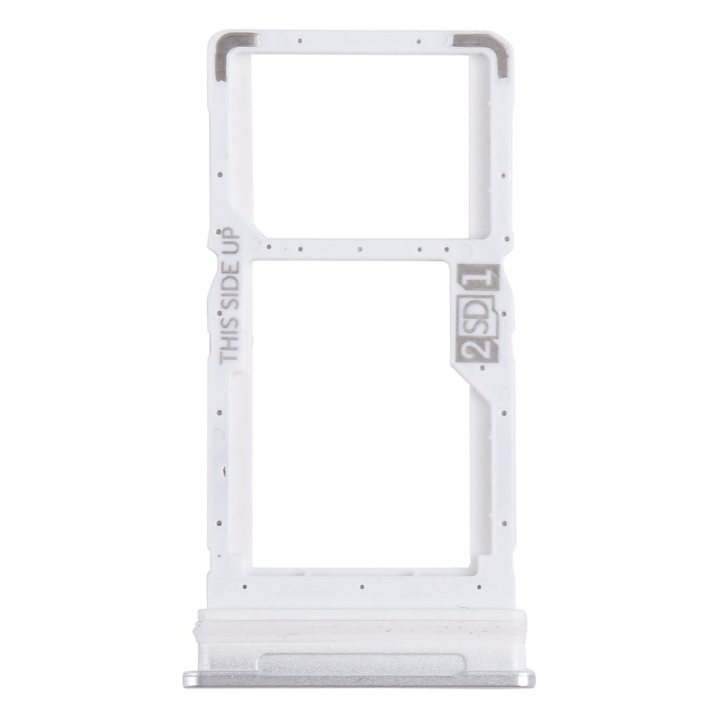 For Motorola One 5G Ace SIM Card Tray + Micro SD Card Tray (Silver)