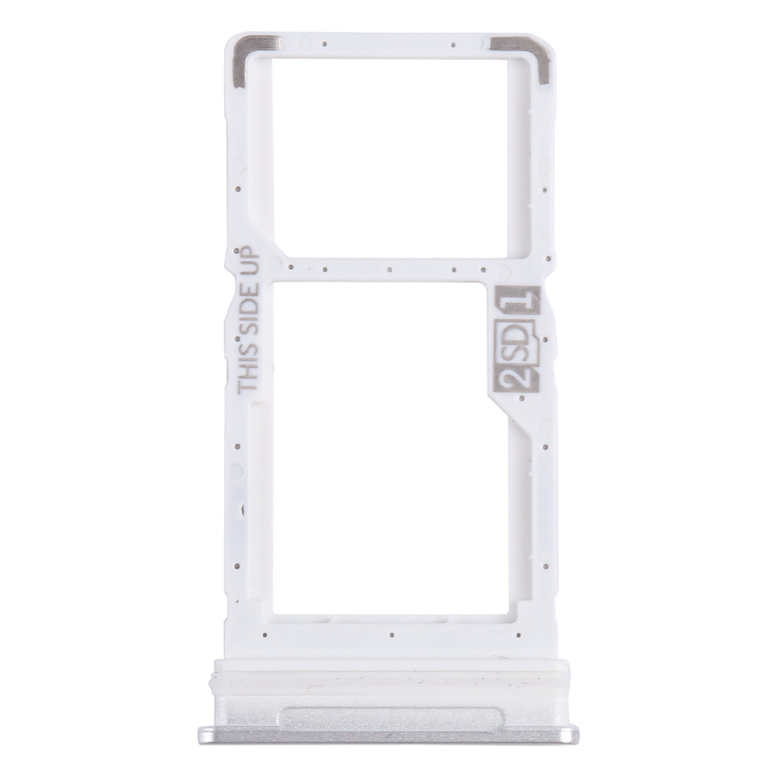 For Motorola One 5G Ace SIM Card Tray + Micro SD Card Tray (Silver)