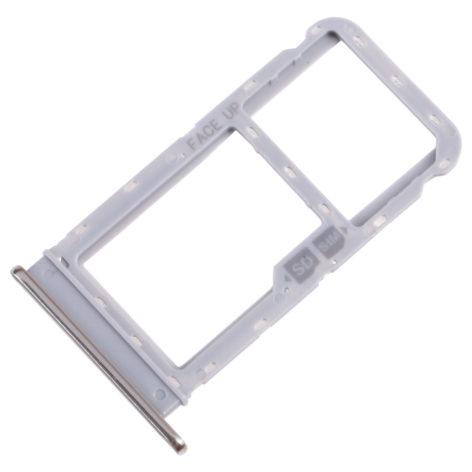 For Motorola Moto G Fast SIM Card Tray + Micro SD Card Tray (Silver)