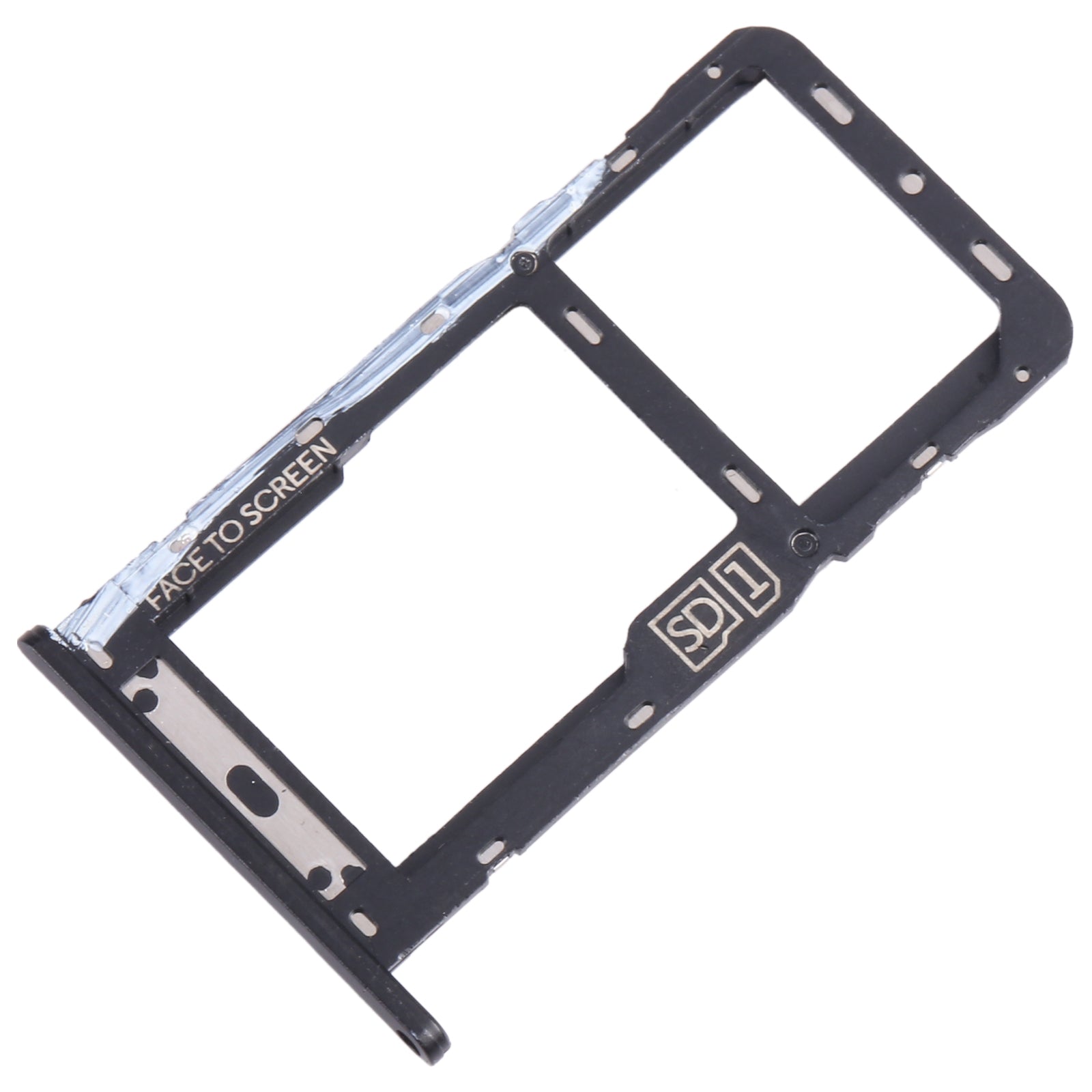 For Motorola Moto G7 Power US Version SIM Card Tray + Micro SD Card Tray (Black)