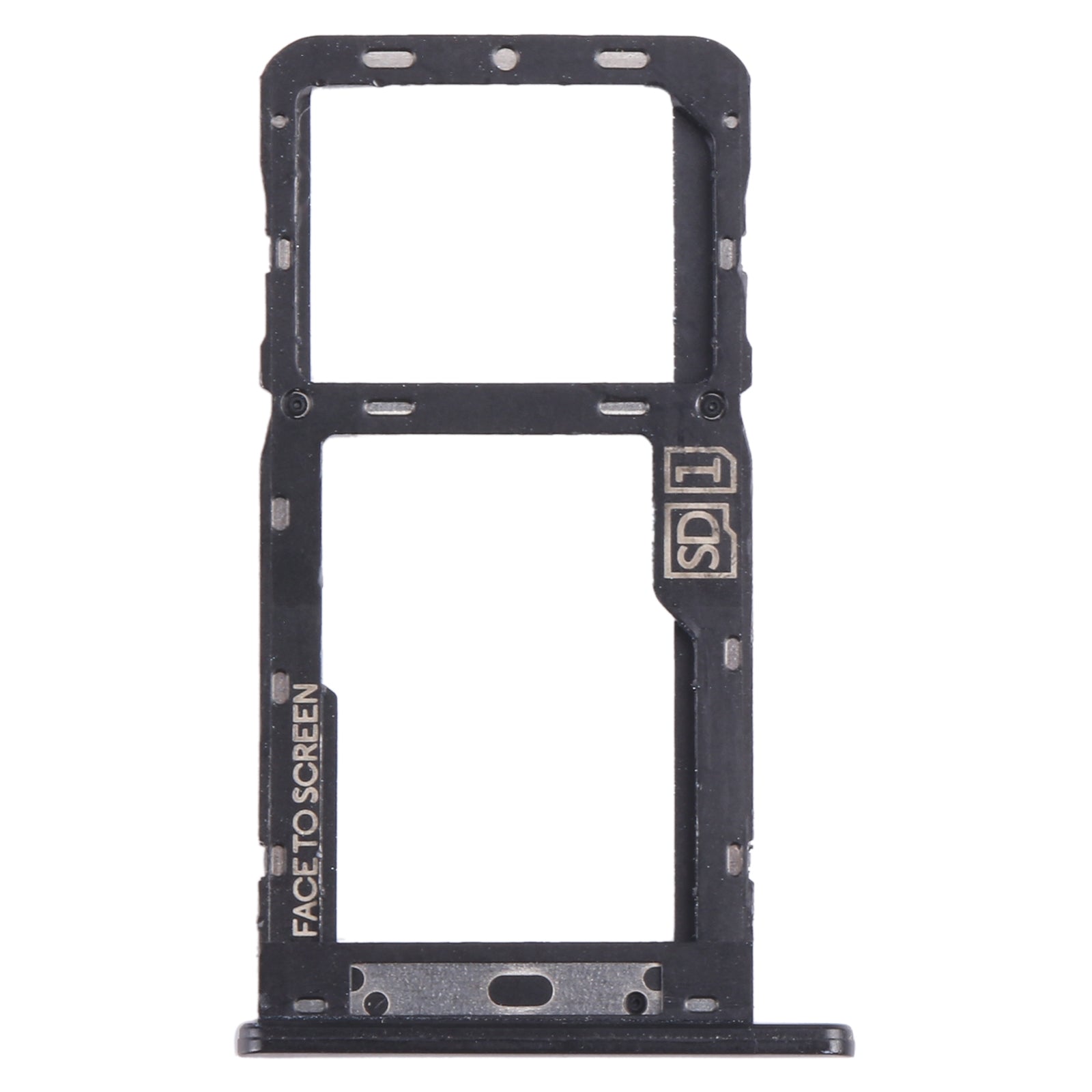 For Motorola Moto G7 Power US Version SIM Card Tray + Micro SD Card Tray (Black)