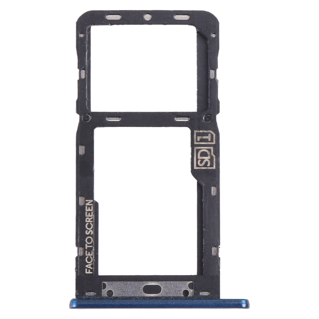 For Motorola Moto G7 Power US Version SIM Card Tray + Micro SD Card Tray (Blue)