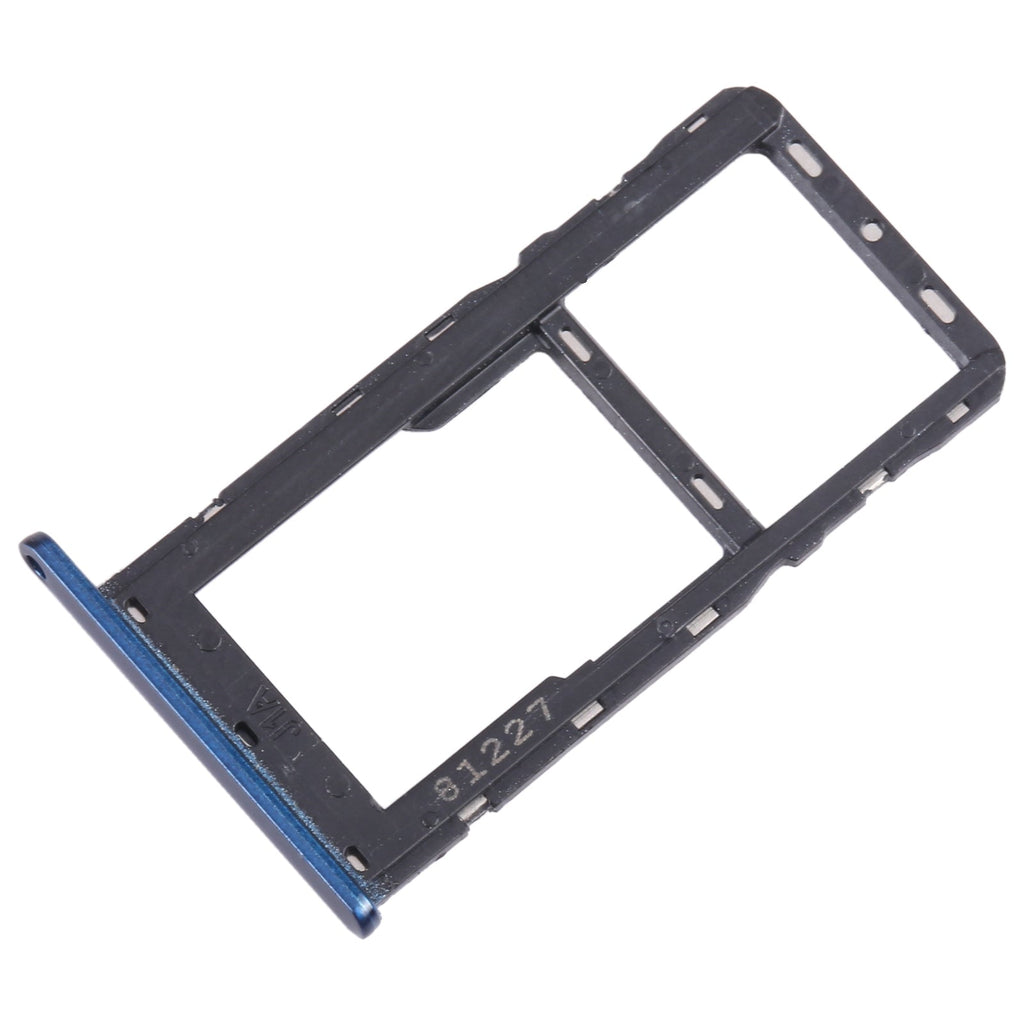 For Motorola Moto G7 Power US Version SIM Card Tray + Micro SD Card Tray (Blue)