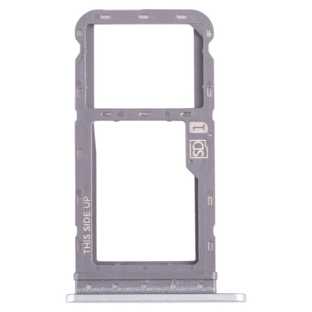 For Motorola Moto G Power 2021 SIM Card Tray + Micro SD Card Tray (Silver)