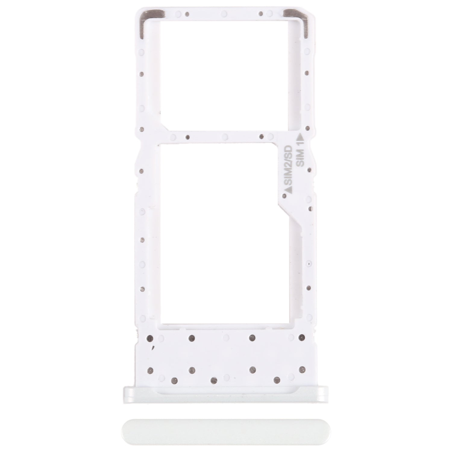 For Nokia X10 Original SIM + SIM / Micro SD Card Tray (White)