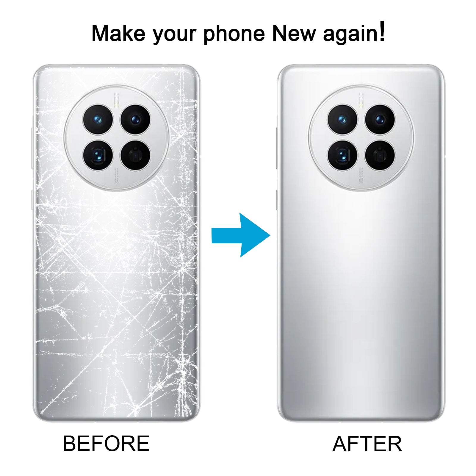 For Huawei Mate 50 Battery Back Cover(Purple)