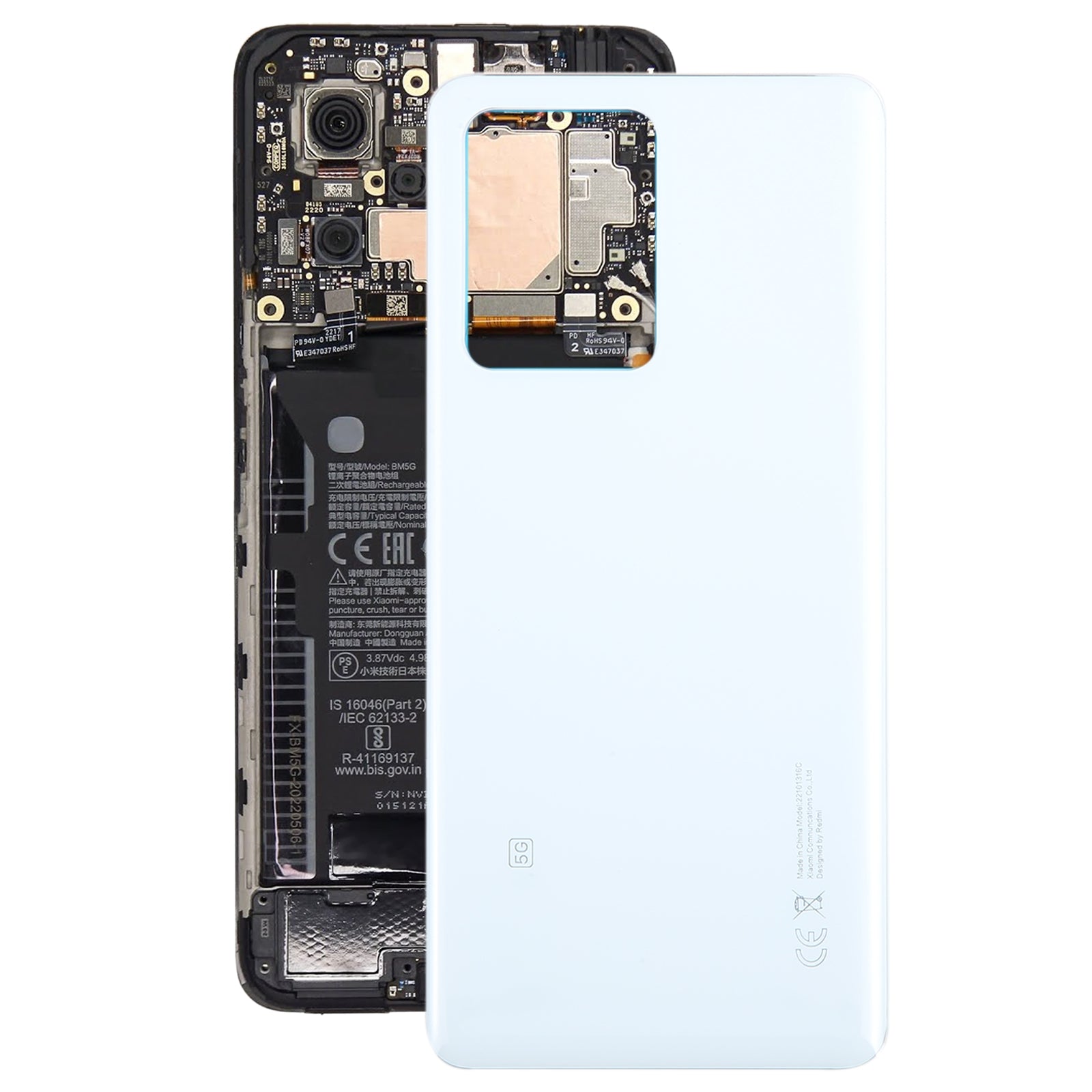 For Xiaomi Redmi Note 12 Pro+ OEM Glass Material Battery Back Cover(White)