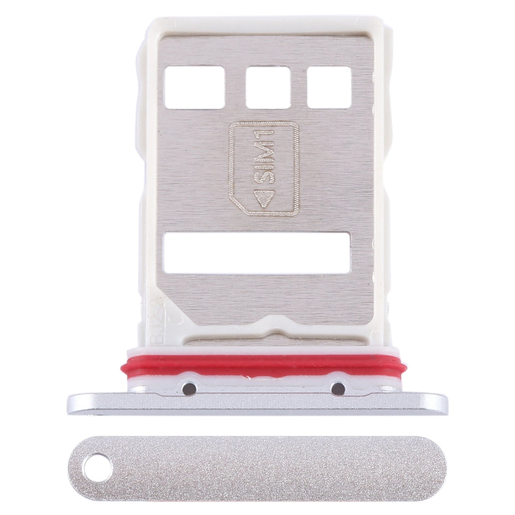 For Huawei Mate 60 SIM + NM Card Tray (Silver)