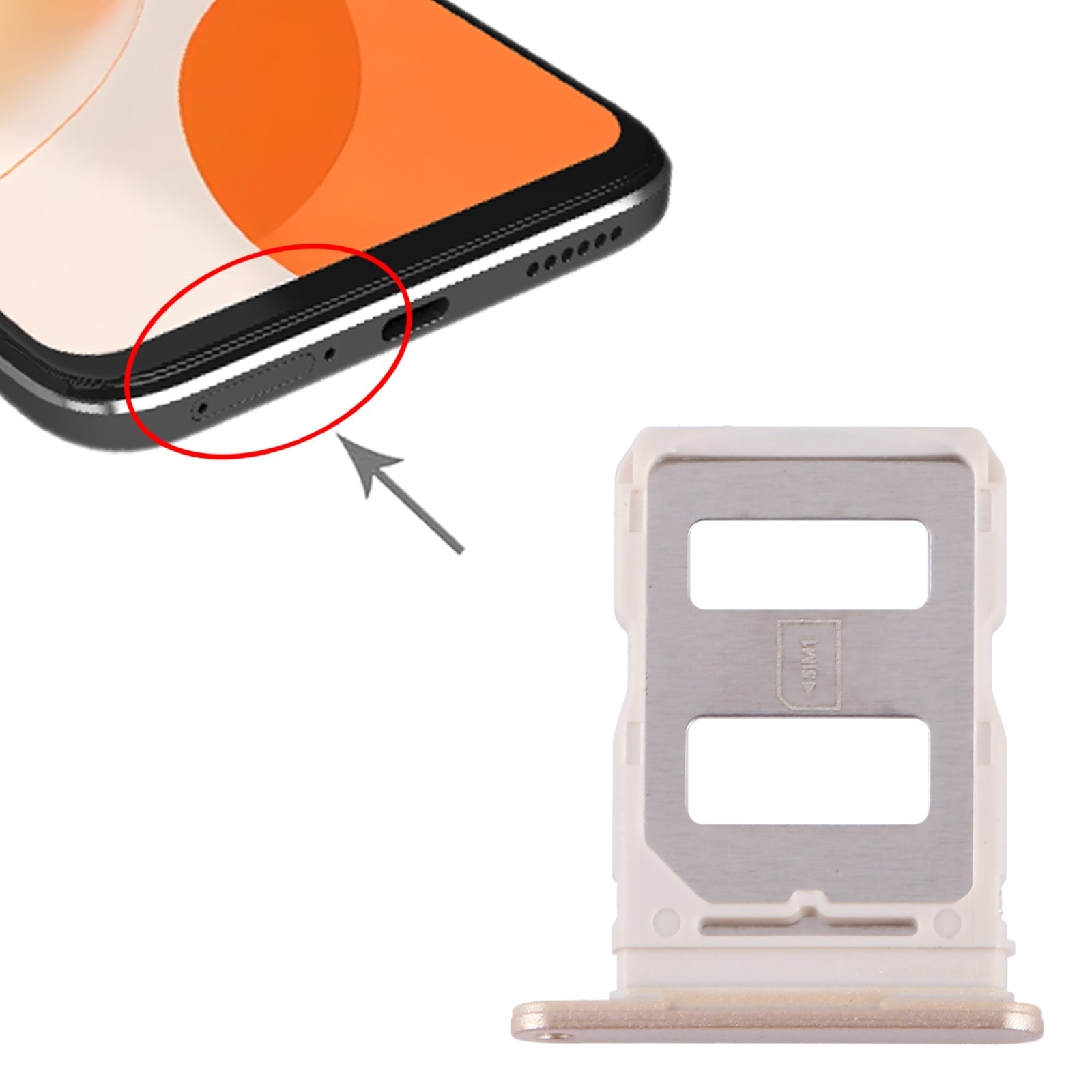 For Huawei nova Y91 SIM Card Tray (Gold)