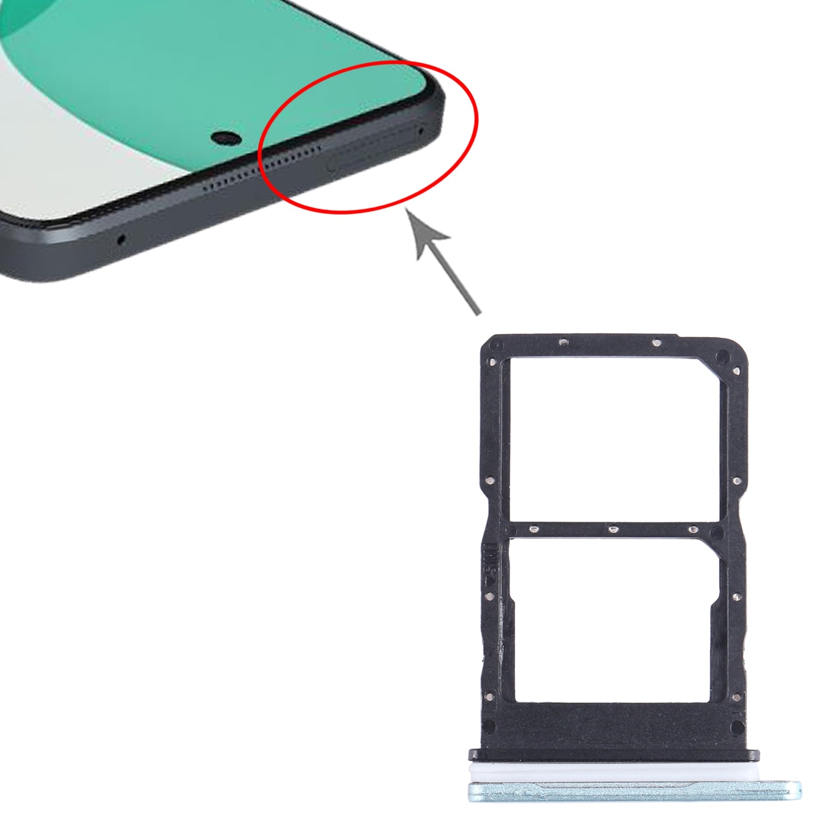 For Huawei Nova 11i SIM + SIM  Card Tray (Green)