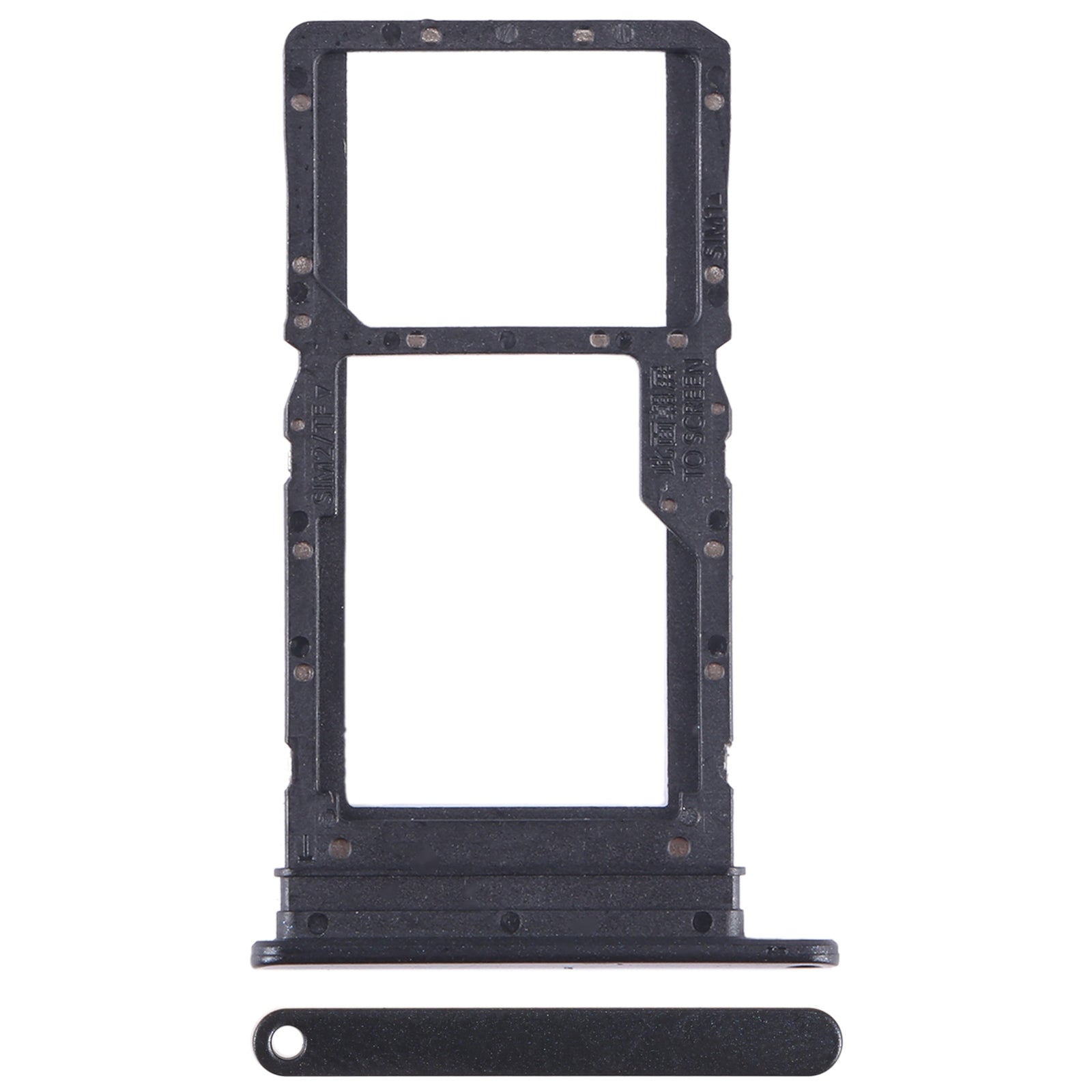 For Huawei Enjoy 30 Plus SIM + SIM / Micro SD Card Tray (Black)