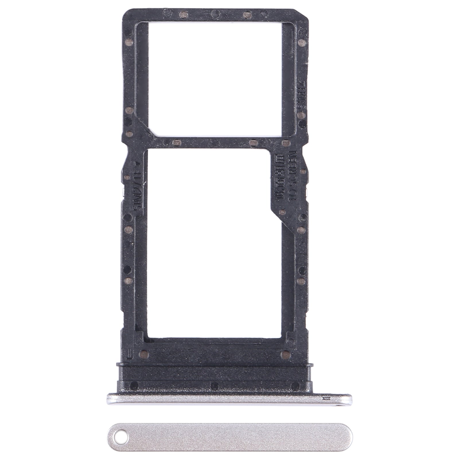 For Huawei Enjoy 30 Plus SIM + SIM / Micro SD Card Tray (Silver)