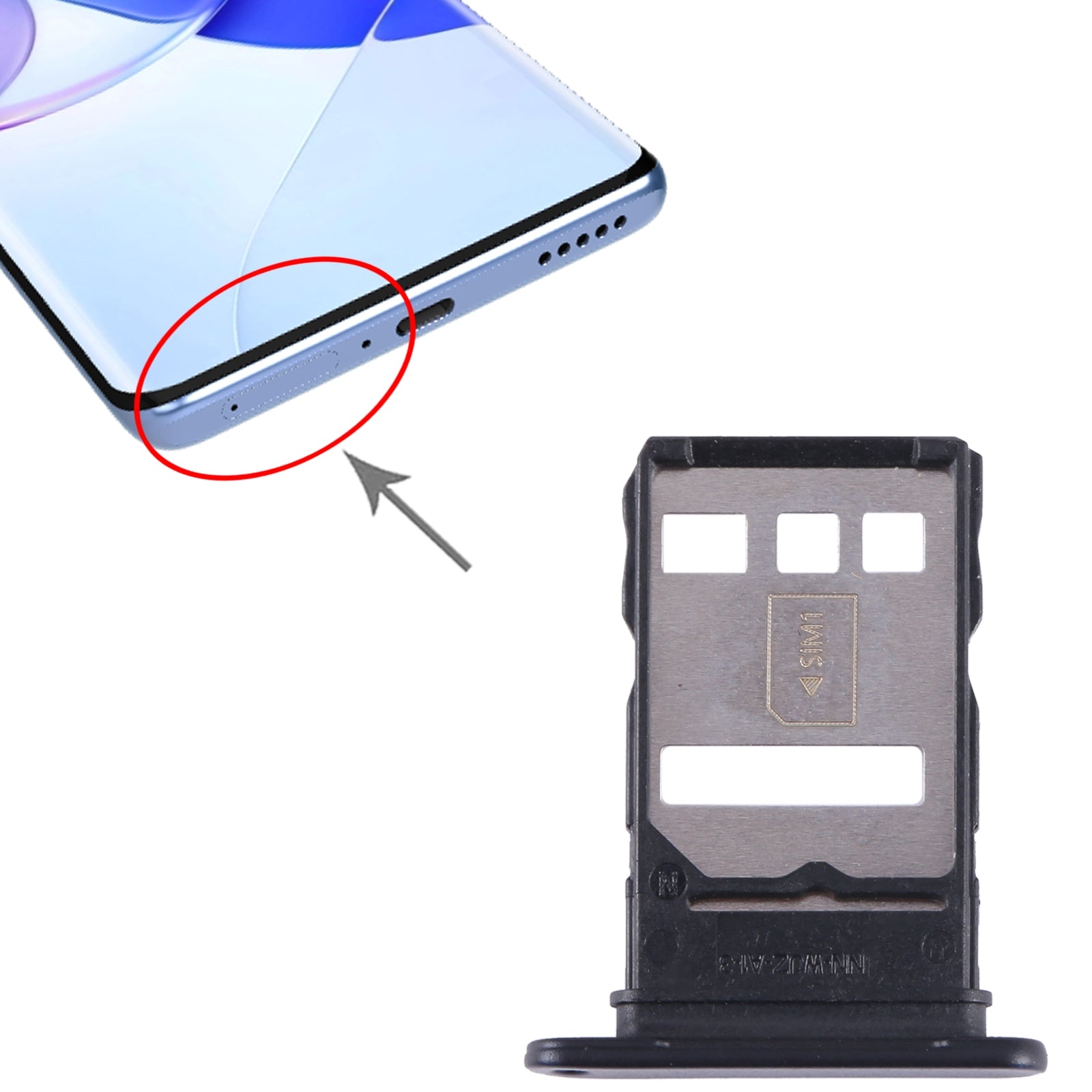 For Huawei Nova 9Z 5G SIM Card Tray (Blue)