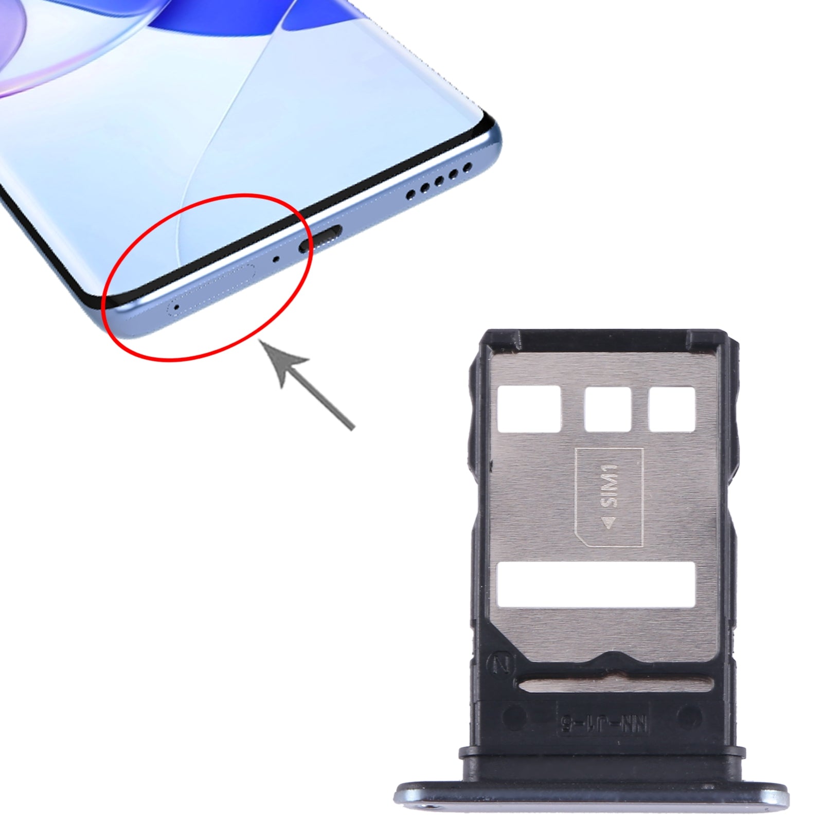 For Huawei Nova 9Z 5G SIM Card Tray (Silver)