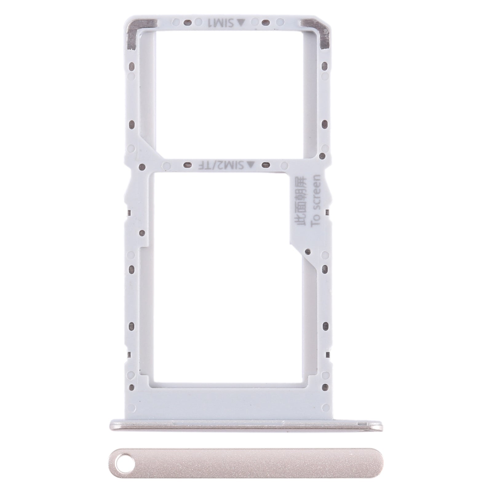 For Huawei Enjoy 60 SIM + SIM / Micro SD Card Tray (Gold)