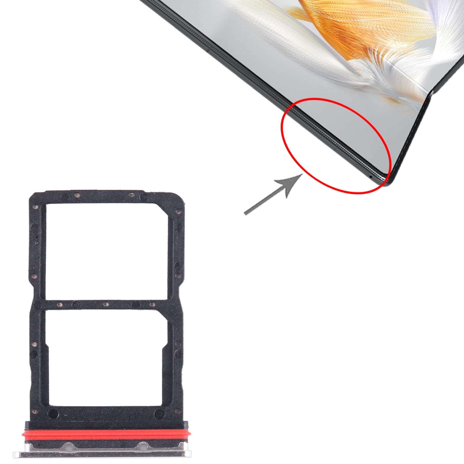 For Huawei Mate X3 SIM + SIM Card Tray (Silver)