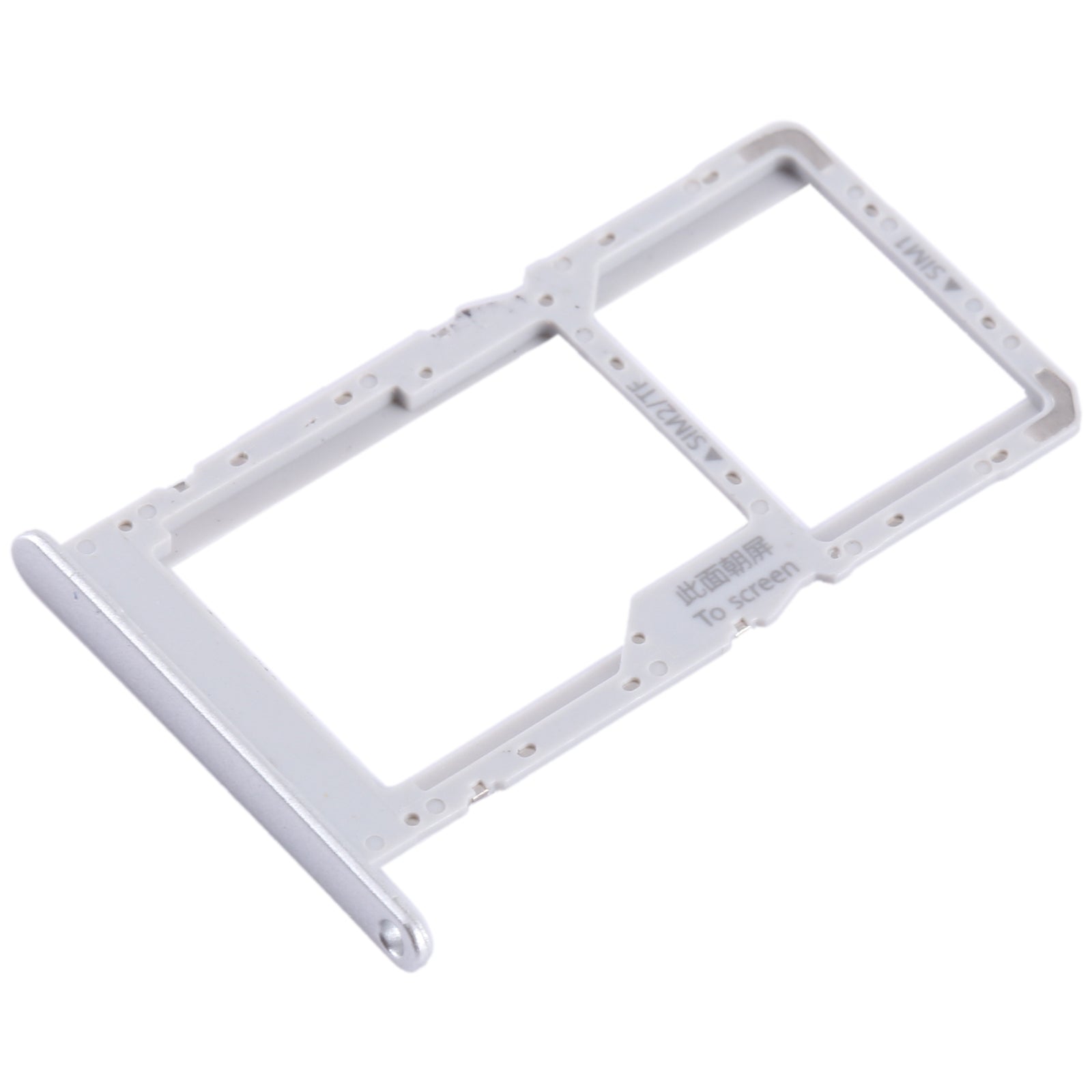 For Huawei nova Y70 SIM + SIM / Micro SD Card Tray (Silver)