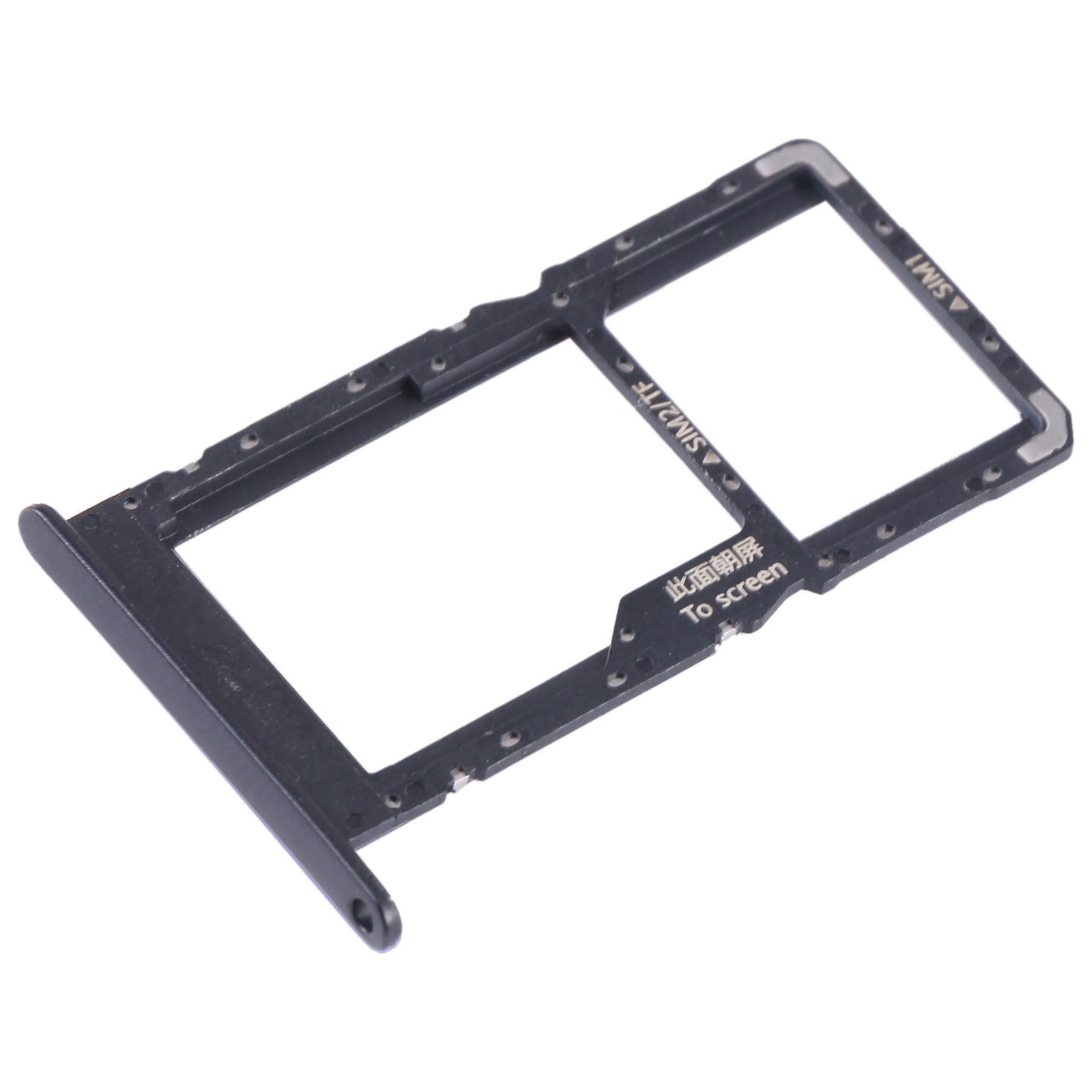 For Huawei Enjoy 50 SIM + SIM / Micro SD Card Tray (Black)