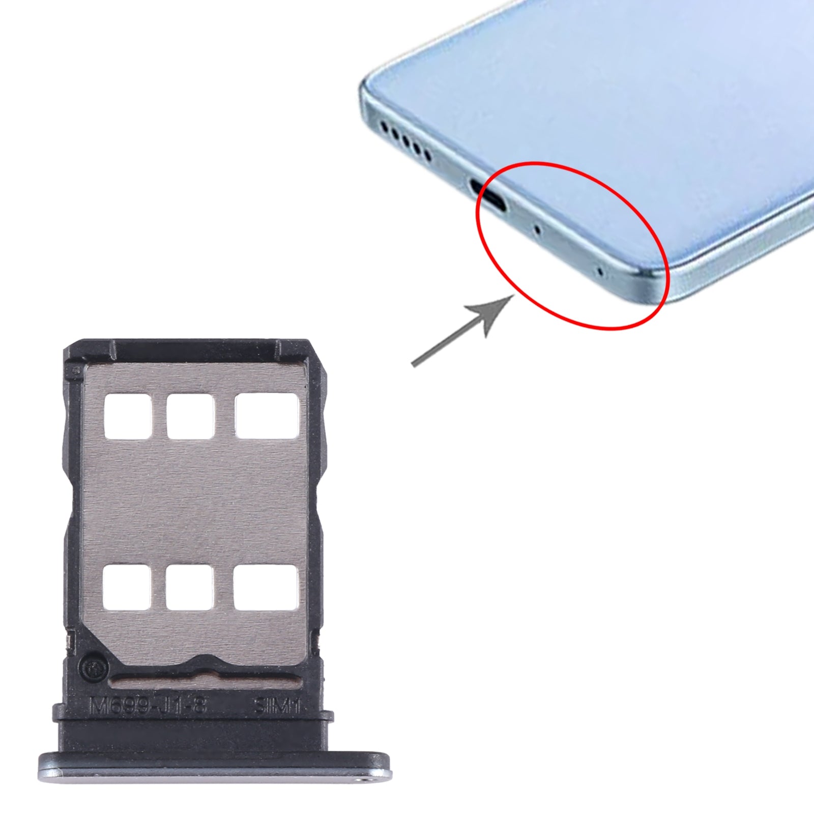 For Huawei Enjoy 50 Pro SIM Card Tray (Gold)