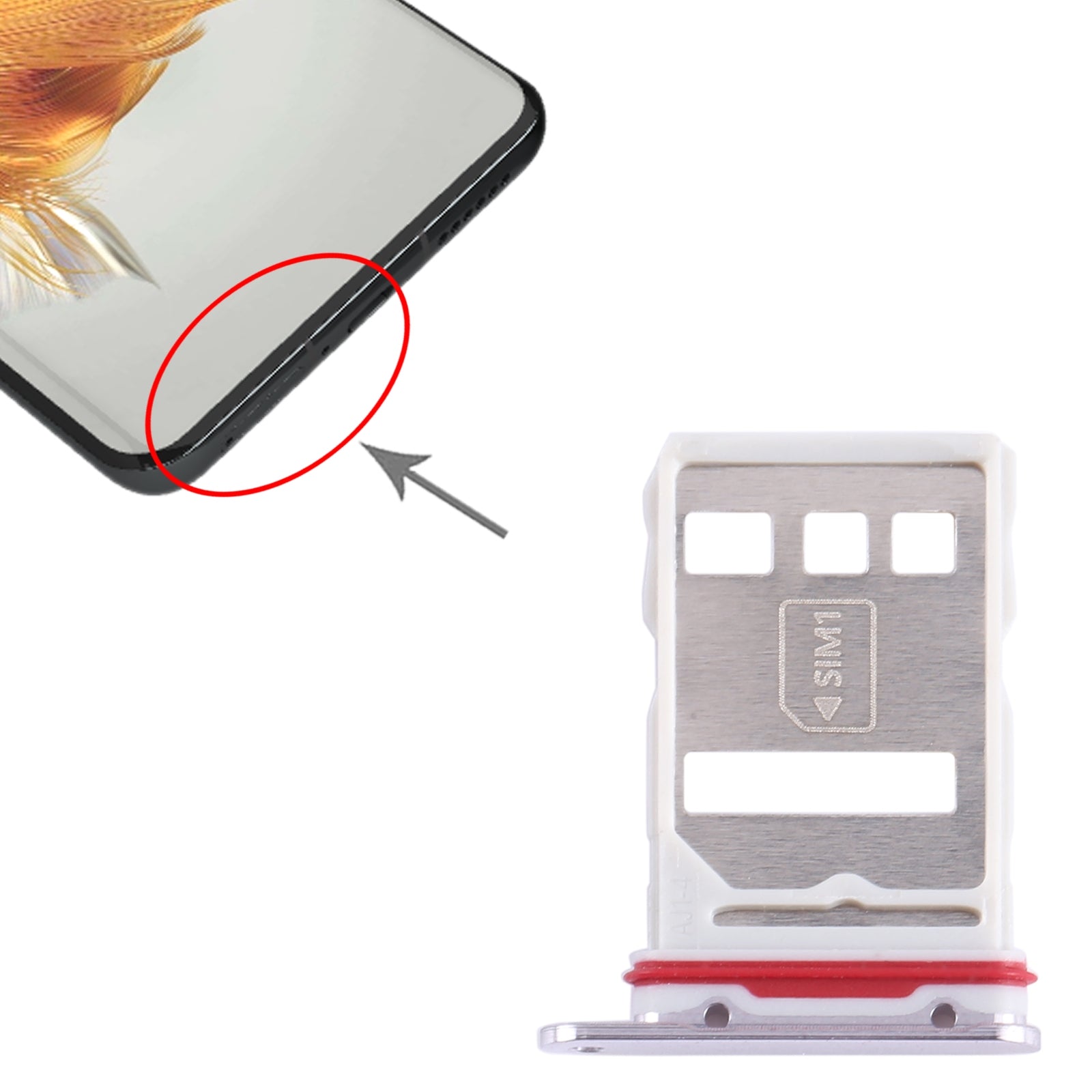 For Huawei Mate 50 Pro SIM Card Tray (Purple)