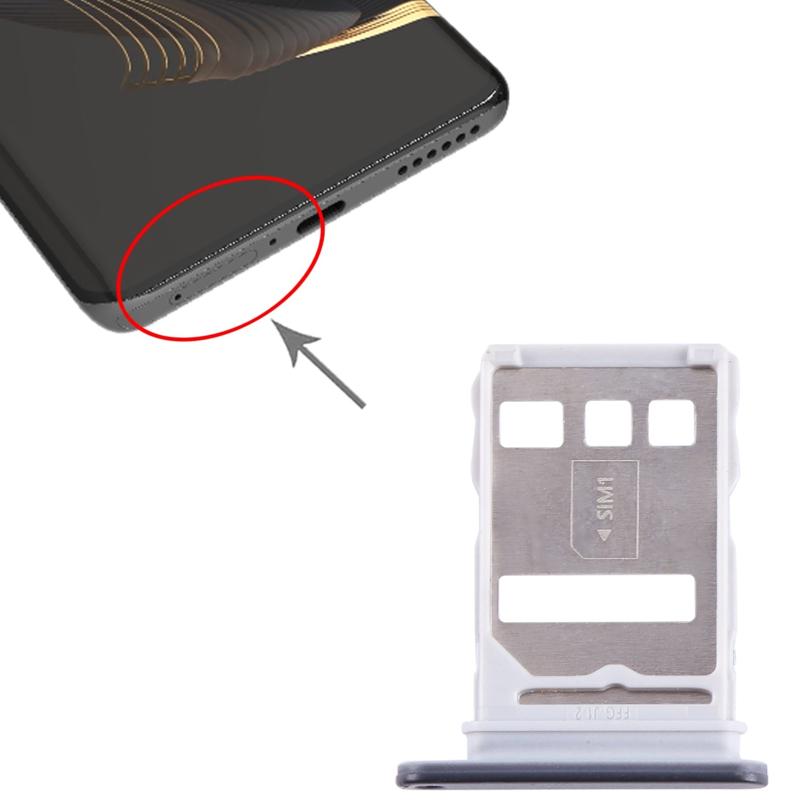 For Huawei nova 10 Pro SIM Card Tray (Black)