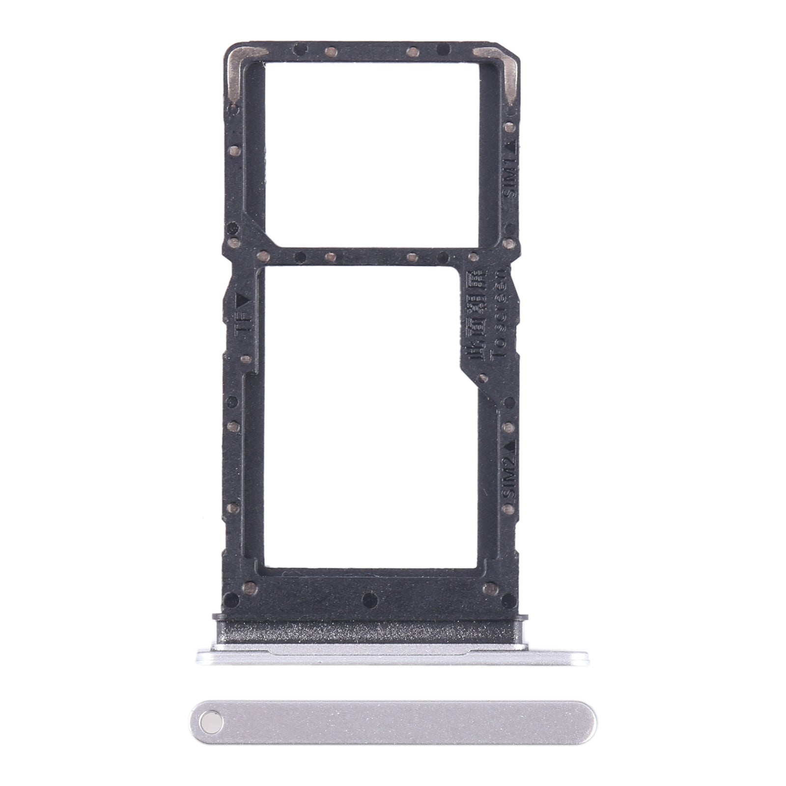 For Honor X5 Plus SIM + SIM / Micro SD Card Tray (Silver)