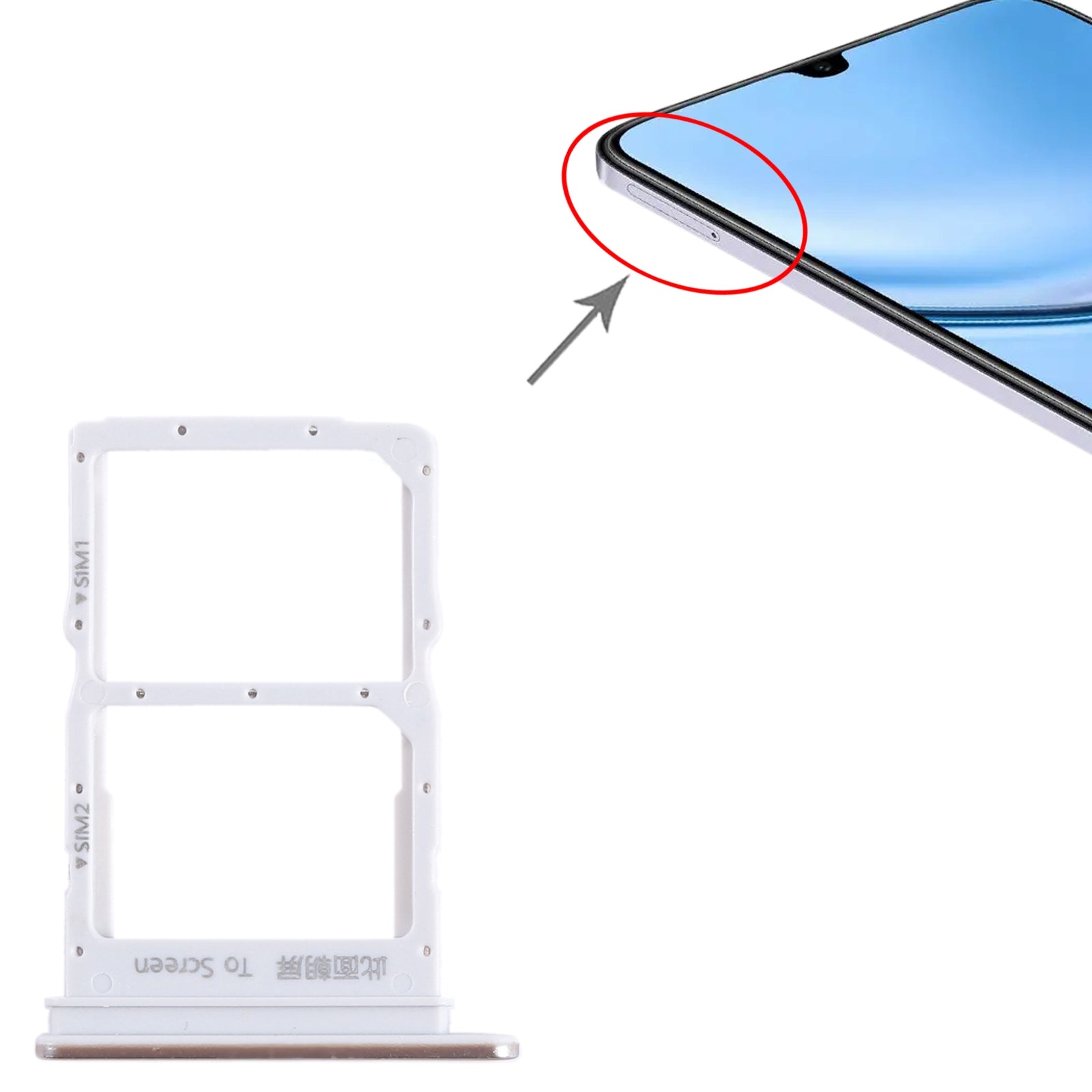 For Honor Play 20 Pro SIM + SIM Card Tray (Gold)