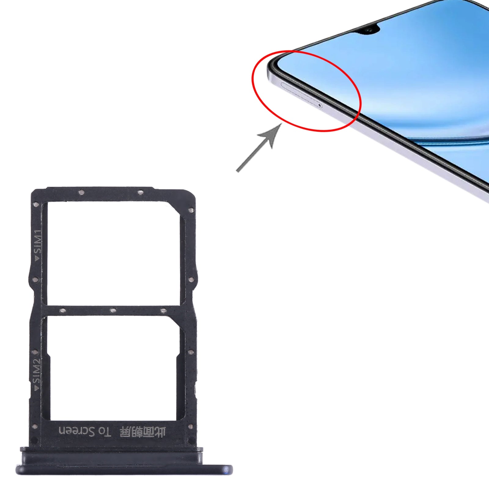 For Honor Play 20 Pro SIM + SIM Card Tray (Blue)